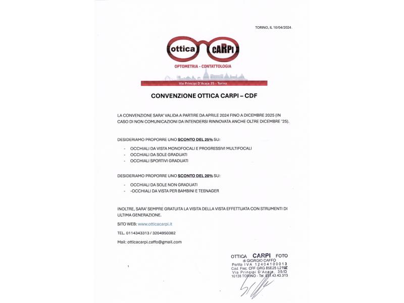 Convenzione Ottica Carpi